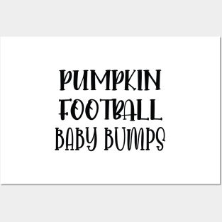 Pumpkin Football Baby Bumps / Football Pregnancy Announcement / Cute Halloween Pumpkin Gift New For Mom Posters and Art